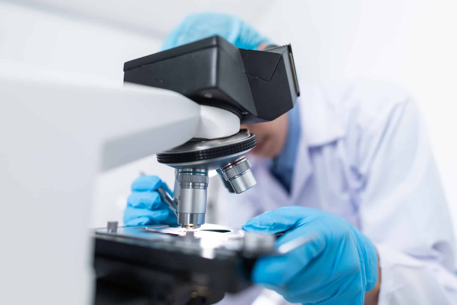 lab technician analyzing cannabis sample